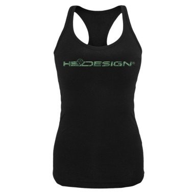 Modelo Camiseta Larga Mujer - HSDesign - Logo Verde